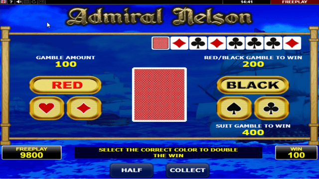 Характеристики слота Admiral Nelson 4